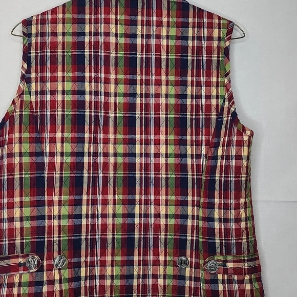Southern Lady Quilted Vest Button Up Multi-Colored Size Small - Picture 9 of 13